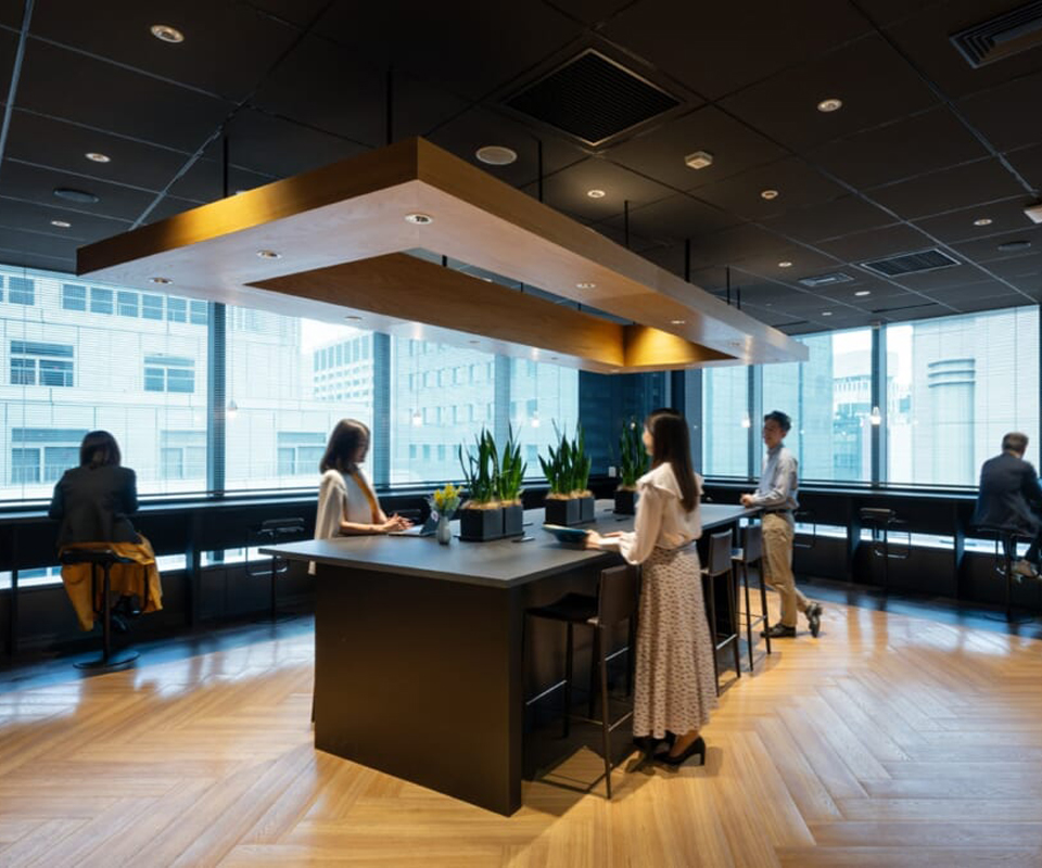 リフレッシュラウンジ。気分転換やコミュニケーションの場としてご利用ください。